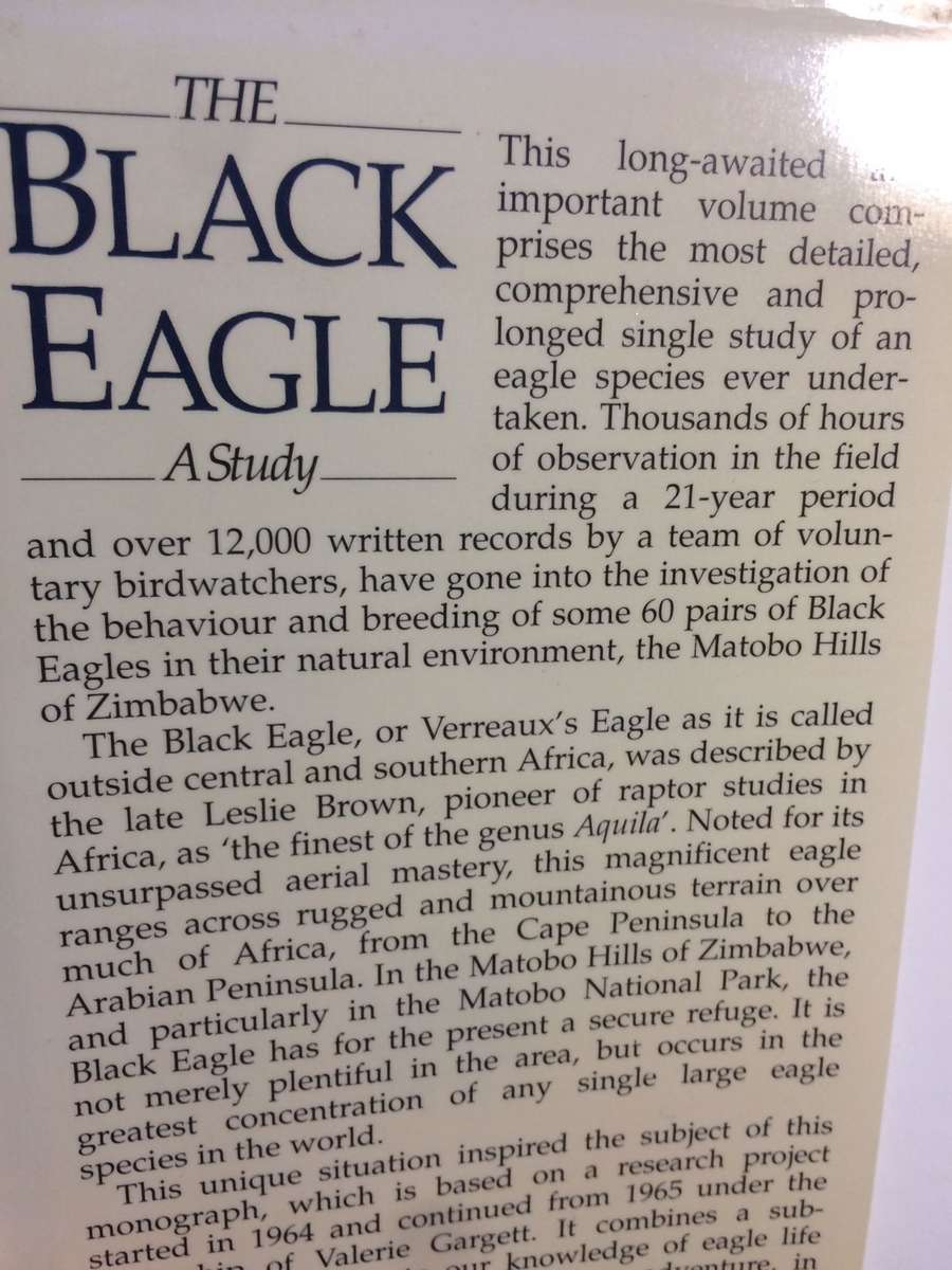 The Black Eagle: A Study - Valerie Gargett (1990 1st Edition Hardcover)