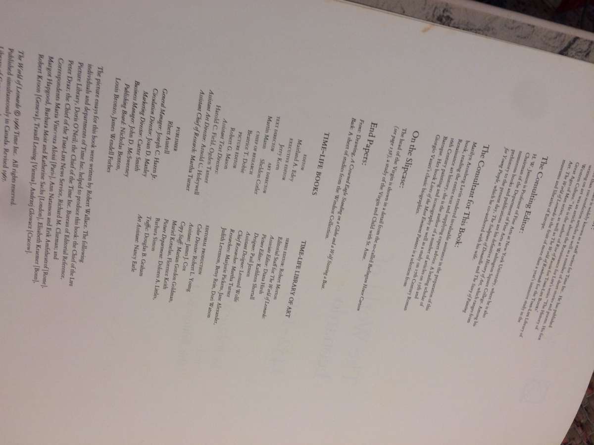 The World of Leonardo 1452-1519 - Robert Wallace (1967 Hardcover with Original Slipcase)