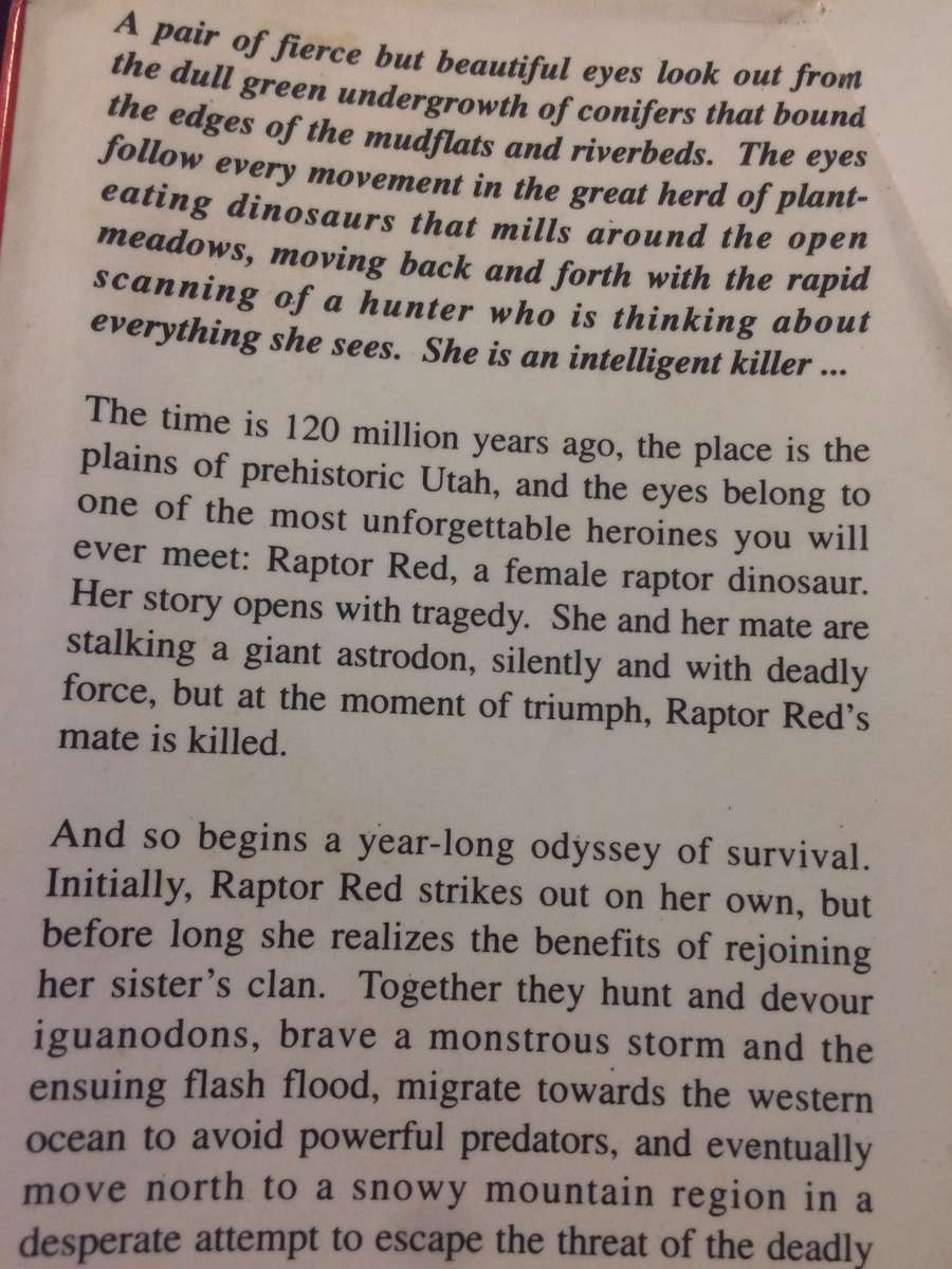 Raptor Red - Robert T Bakker (1995 1st Edition Hardcover)
