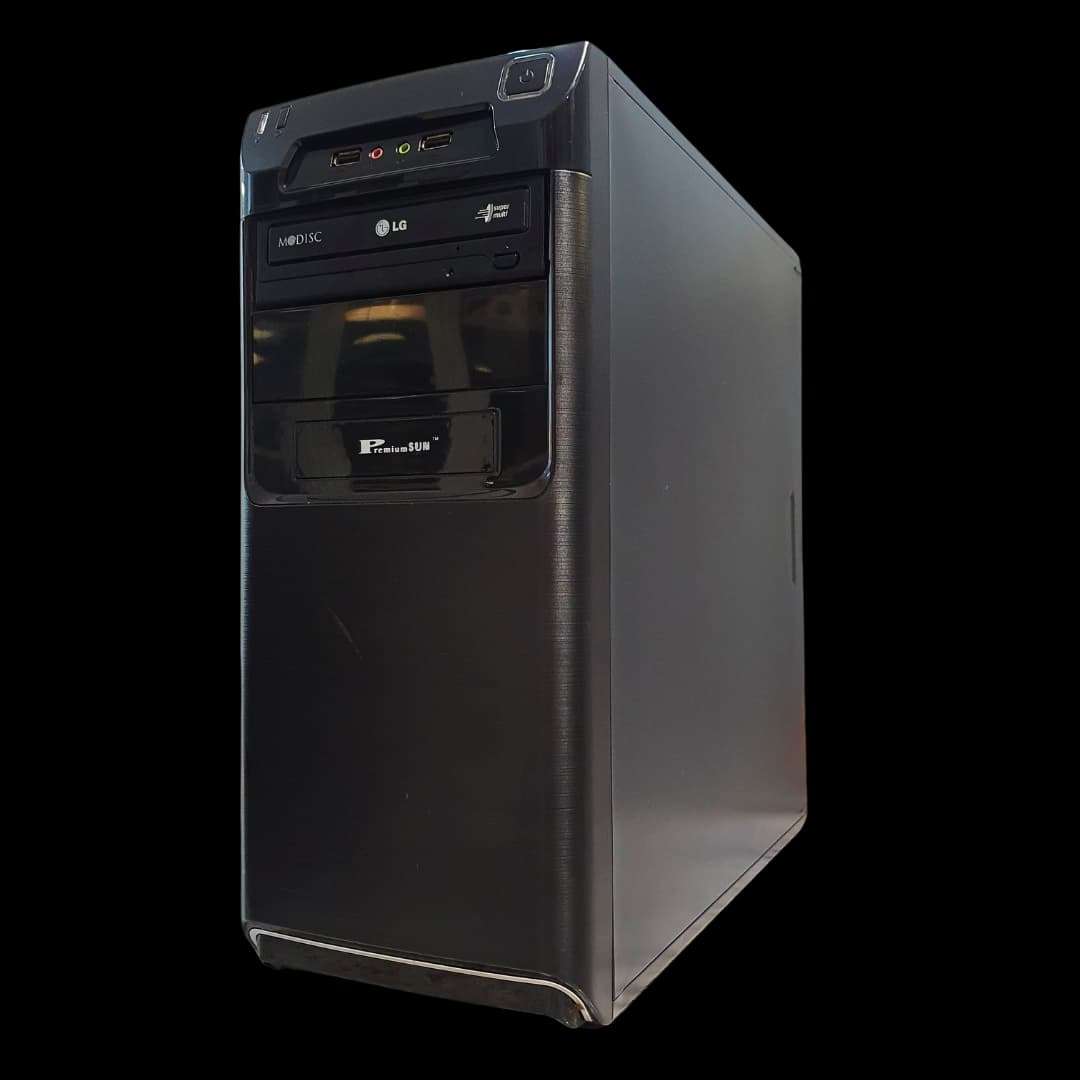 Black Semi Gaming Chassis with 350W Power Supply and Disc Drive