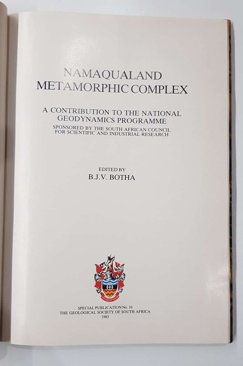 Namaqualand Metamorphic Complex: a contribution to the National Geodynamics Programme.