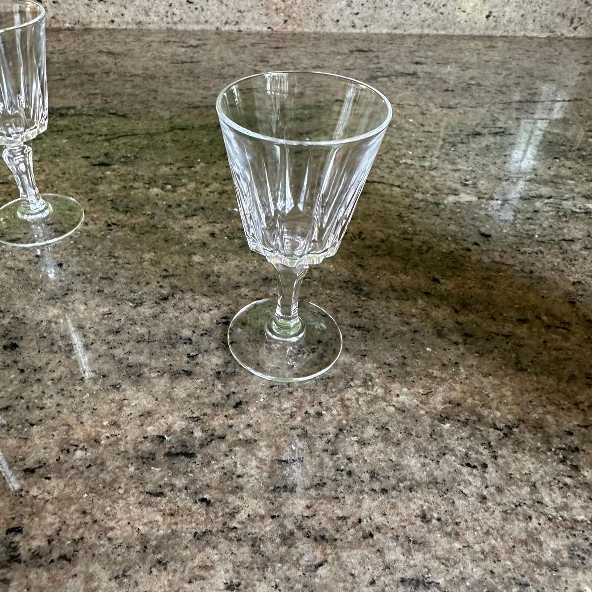 Vintage Sherry Glasses  Fine Glass with Ring  Possibly Crystal (Set of 6)