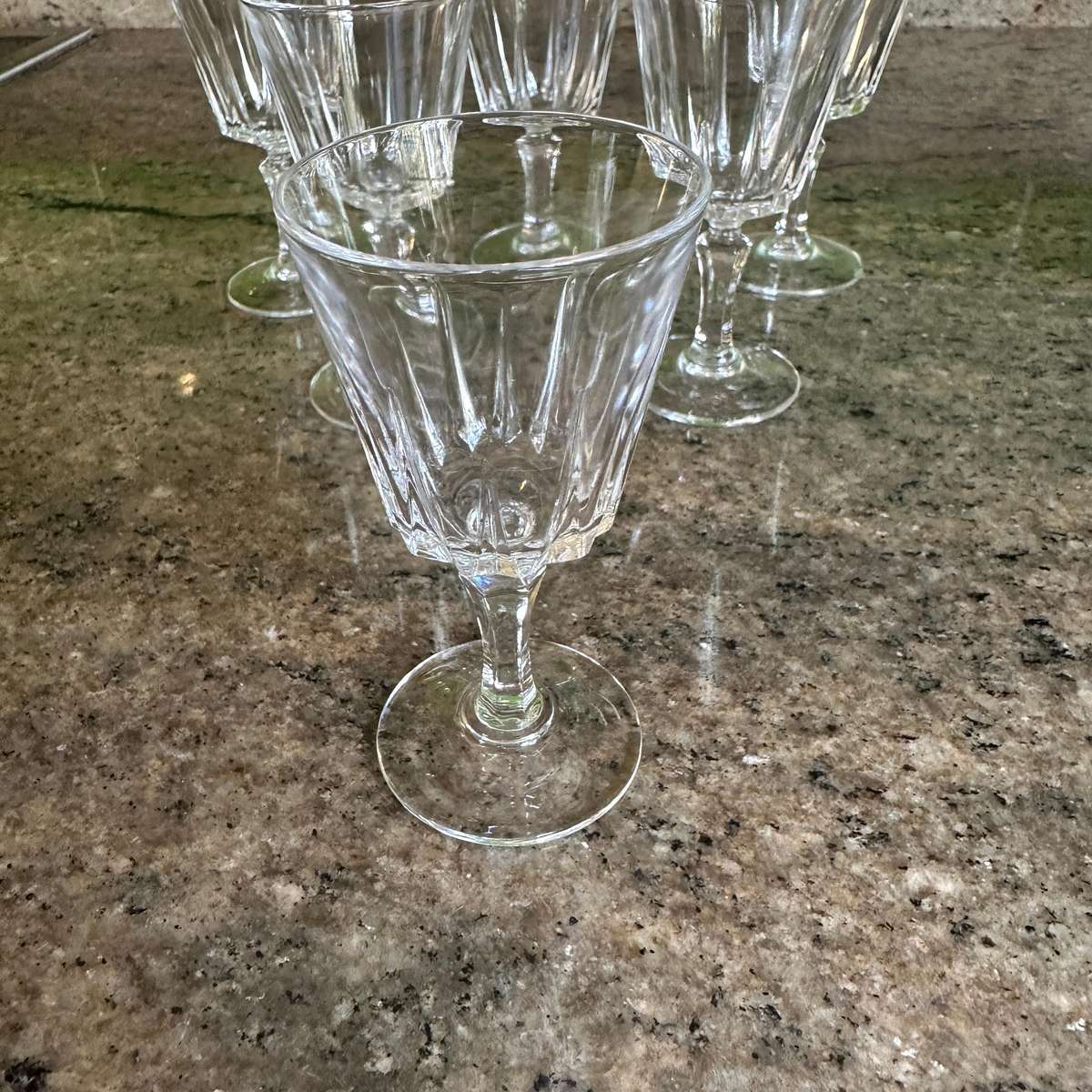 Vintage Sherry Glasses  Fine Glass with Ring  Possibly Crystal (Set of 6)
