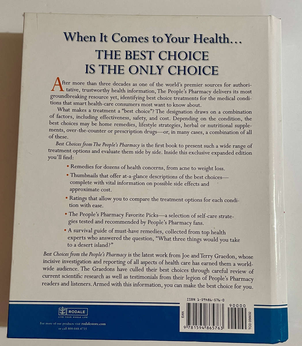 Best Choices from the People's Pharmacy - Joe Graedon MS and Teresa Graedon PhD HARDCOVER