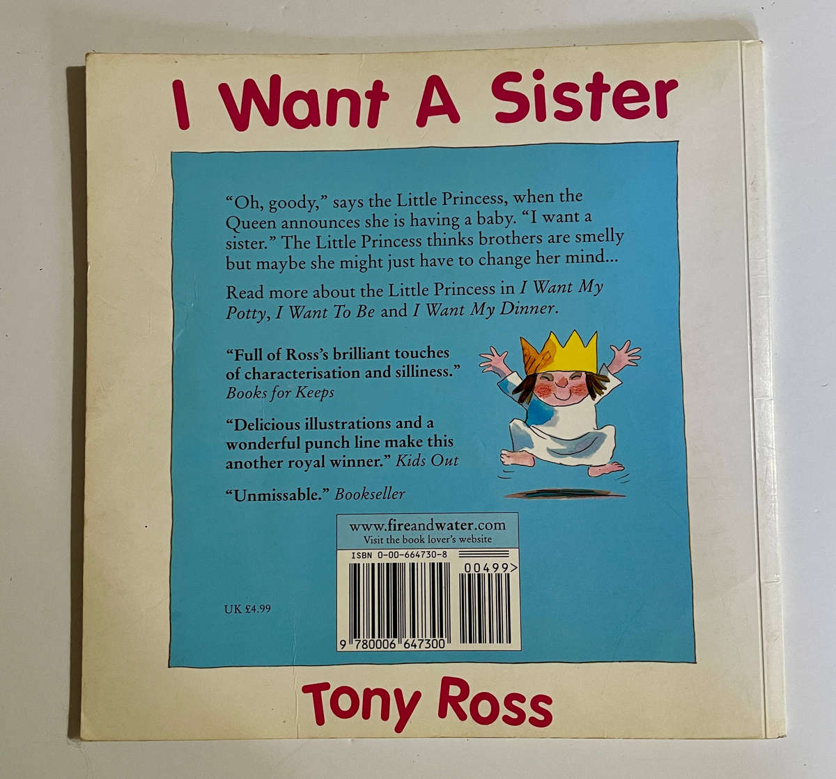 I Want a Sister - Tony Ross