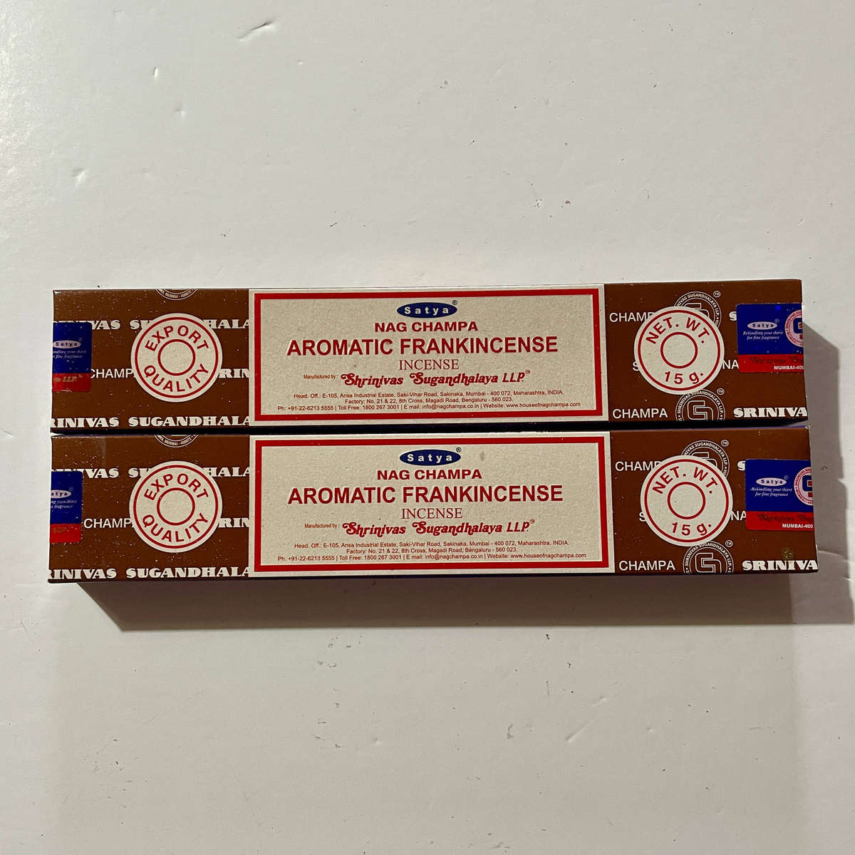 Fragrant Frankincense Incense - SATYA Nag Champa