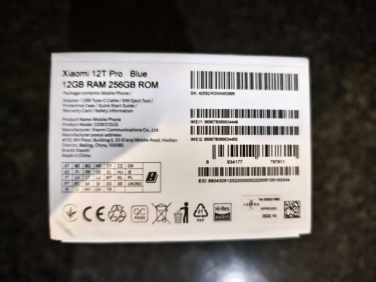 Xiaomi 12T Pro