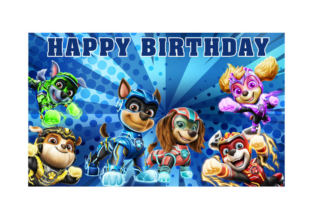 Mighty Paw Patrol Birthday Banner