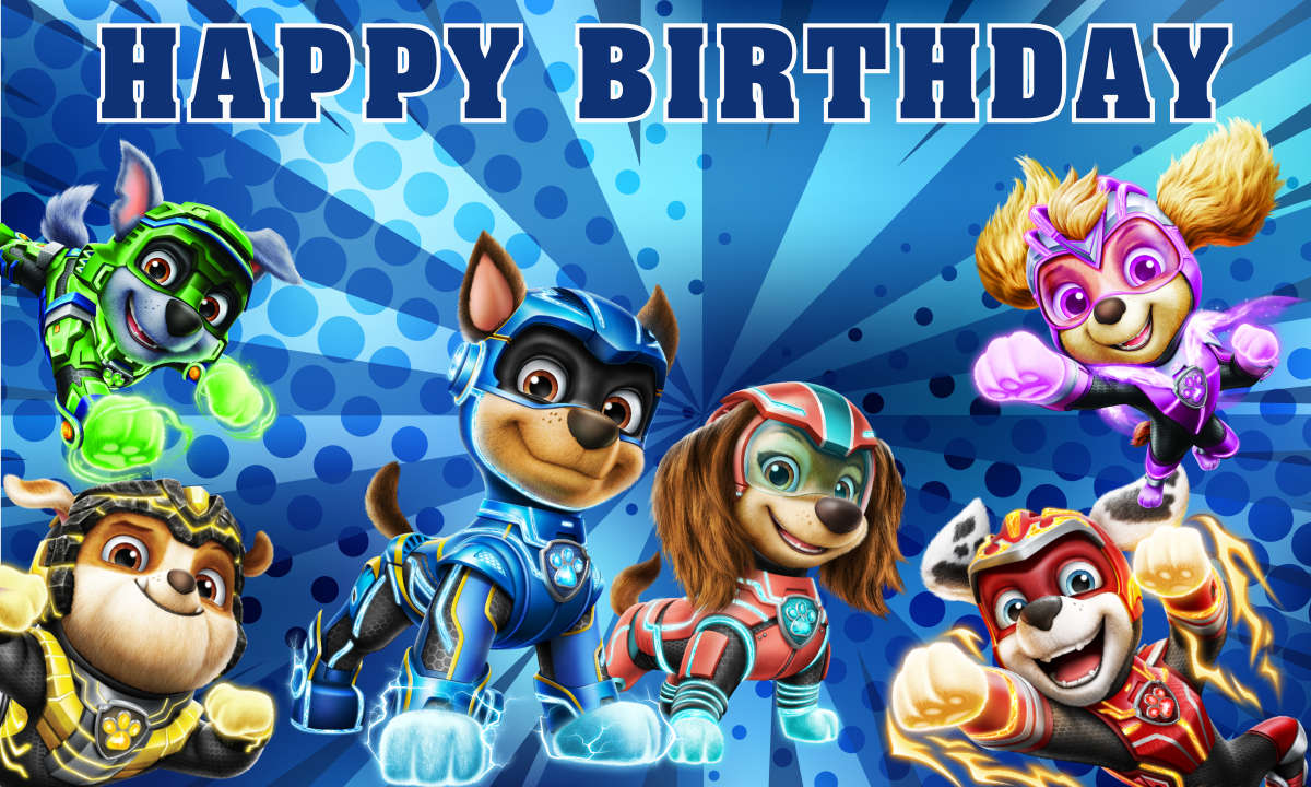 Mighty Paw Patrol Birthday Banner