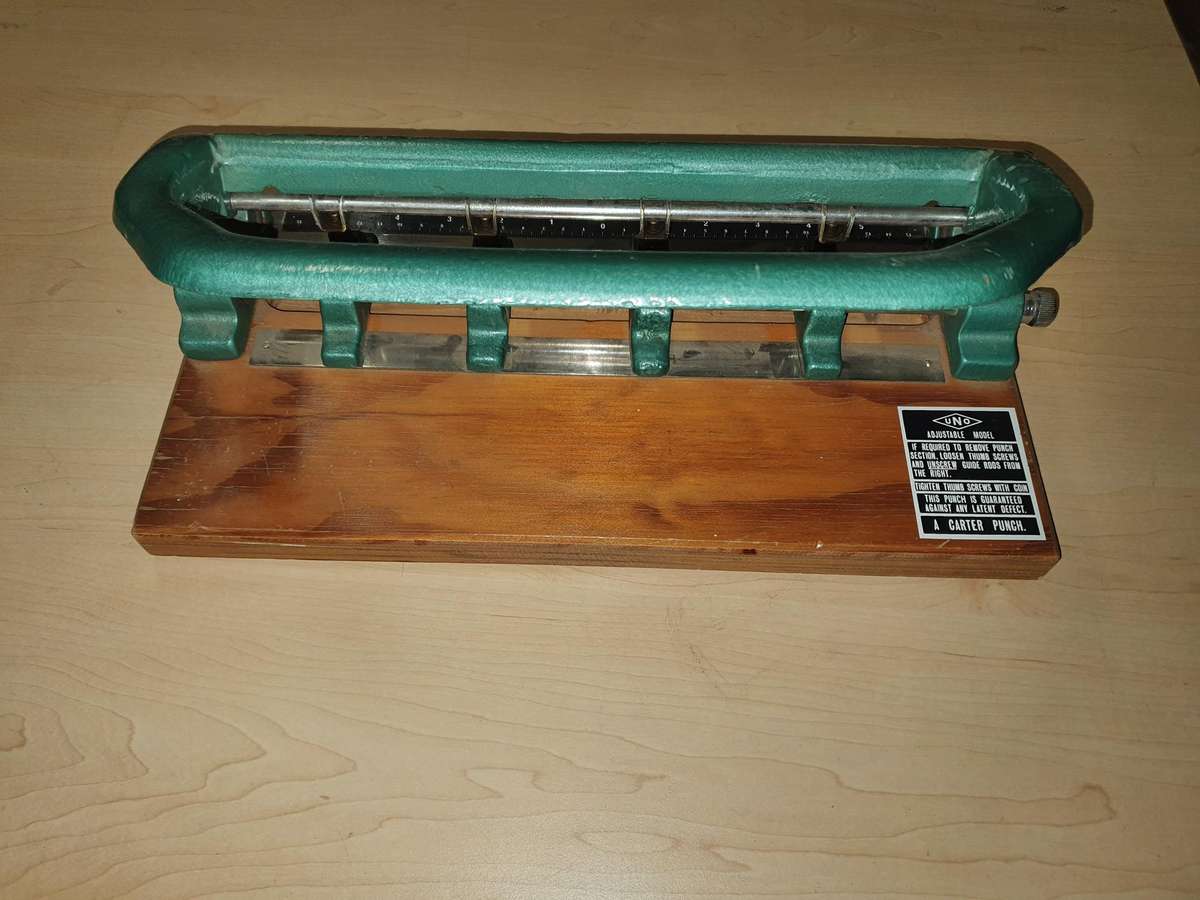Antique UNO Adjustable Paper Hole Punch