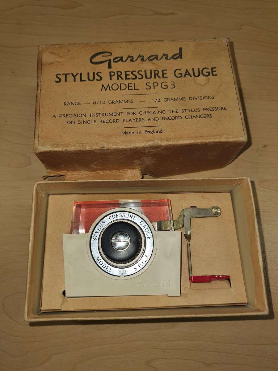 Antique Garrard record player pressure gauge