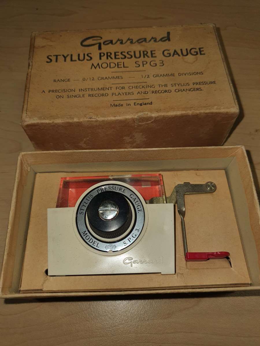 Antique Garrard record player pressure gauge