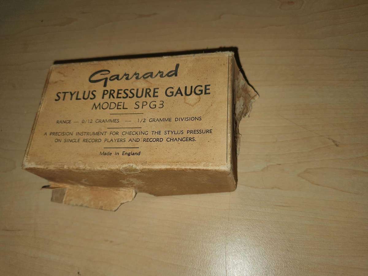 Antique Garrard record player pressure gauge