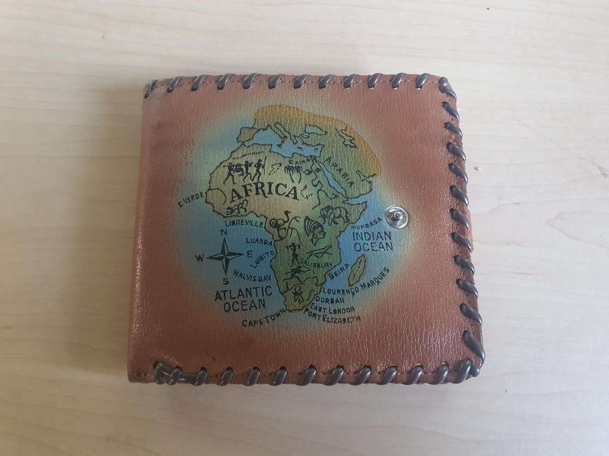 Antique African leather wallet