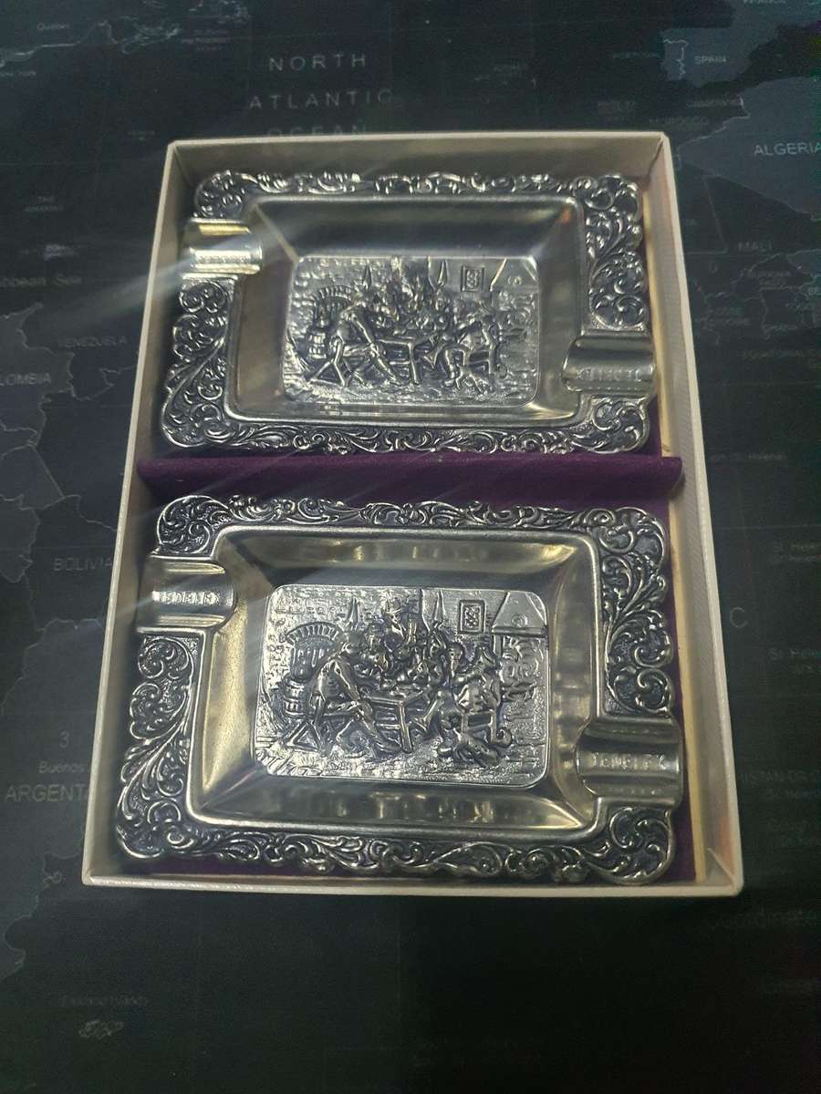 Silver ashtray set