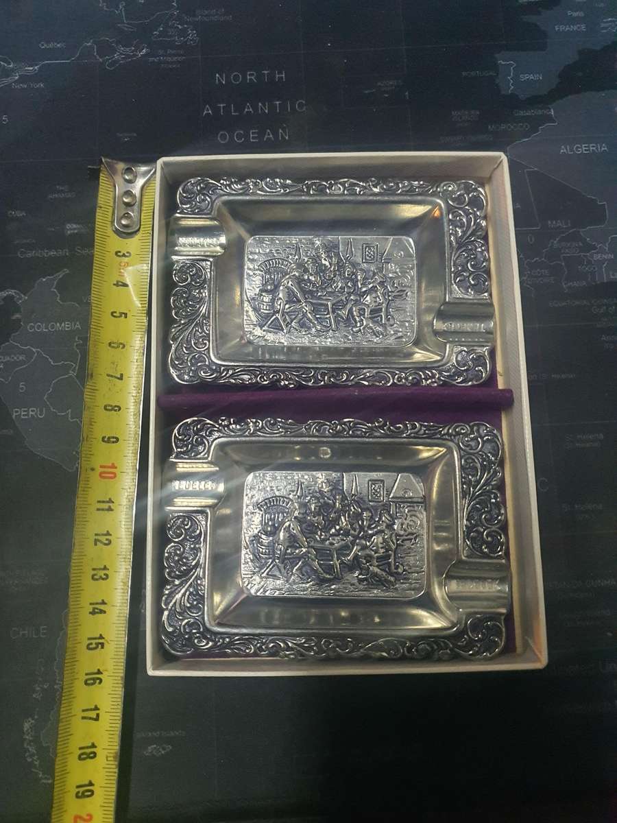 Silver ashtray set