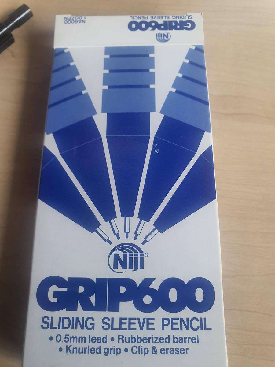 NIJI Grip 600 Pencils set off 12 pencils 0.5mm Japan Branded.