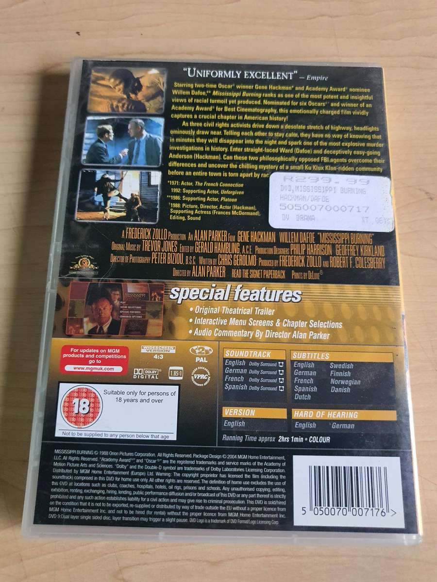Mississippi Burning DVD