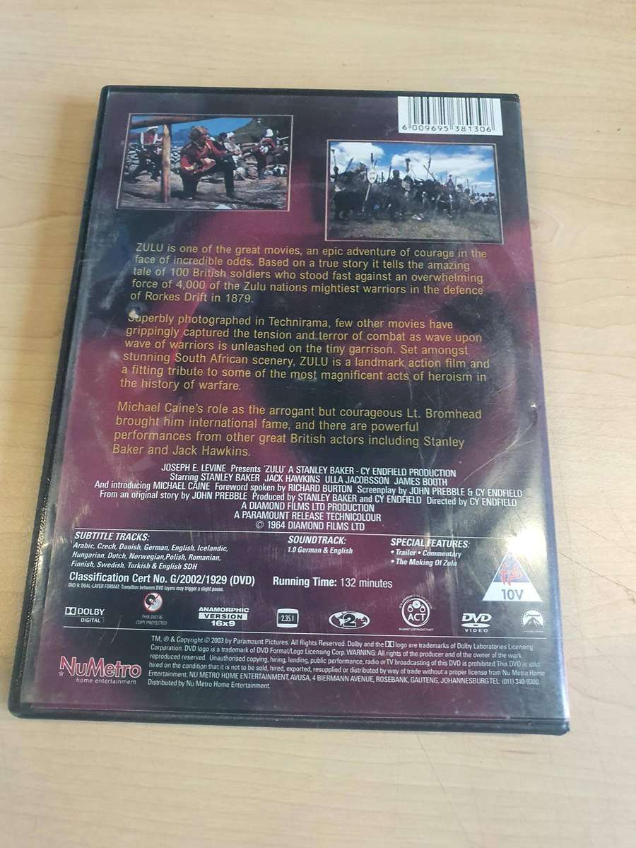 Michael Caine ZULU Dvd Collectors Edition