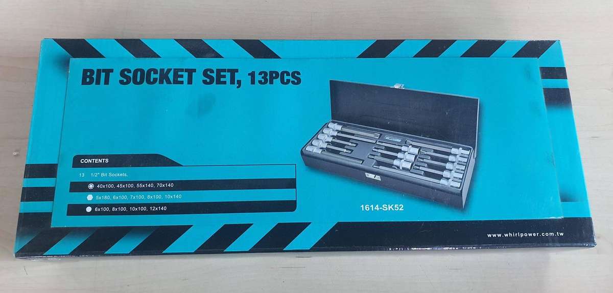 13 Piece 1/2 inch Bit socket set- Allen-key, Spline and Torx set