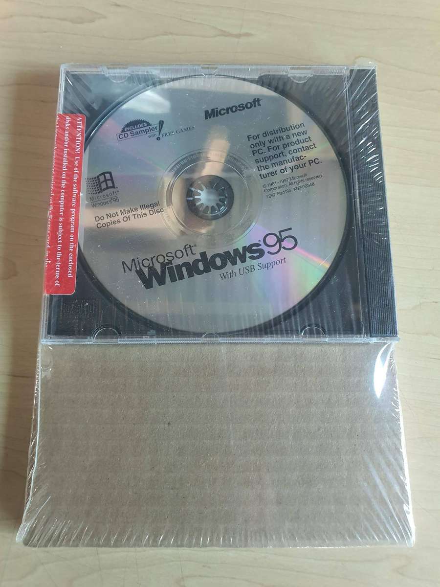 Microsoft Windows 95 Sealed CD with key. Key Not Tested, in storage for years.