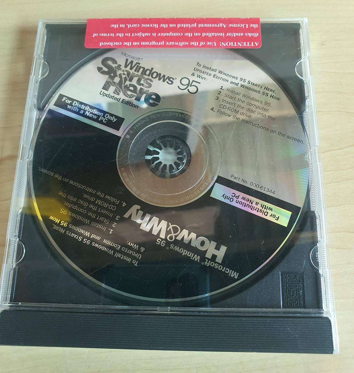 Microsoft Windows 95 Updated Edition CD Sealed.