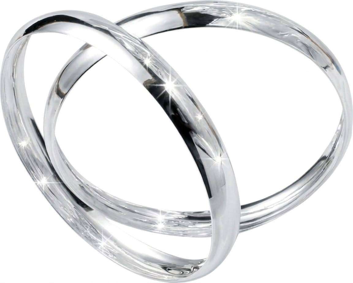 SOLID STERLING SILVER 5MM wide Domed bangle