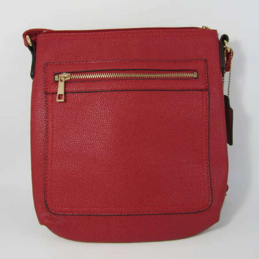 Dark red handbag