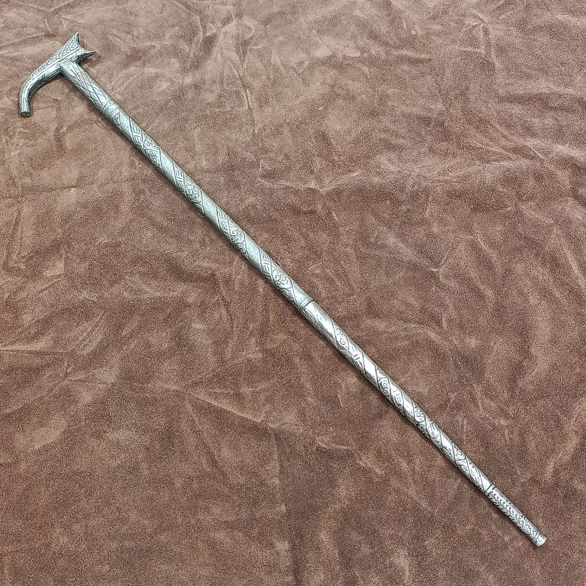 Vintage Islamic all-metal walking stick came