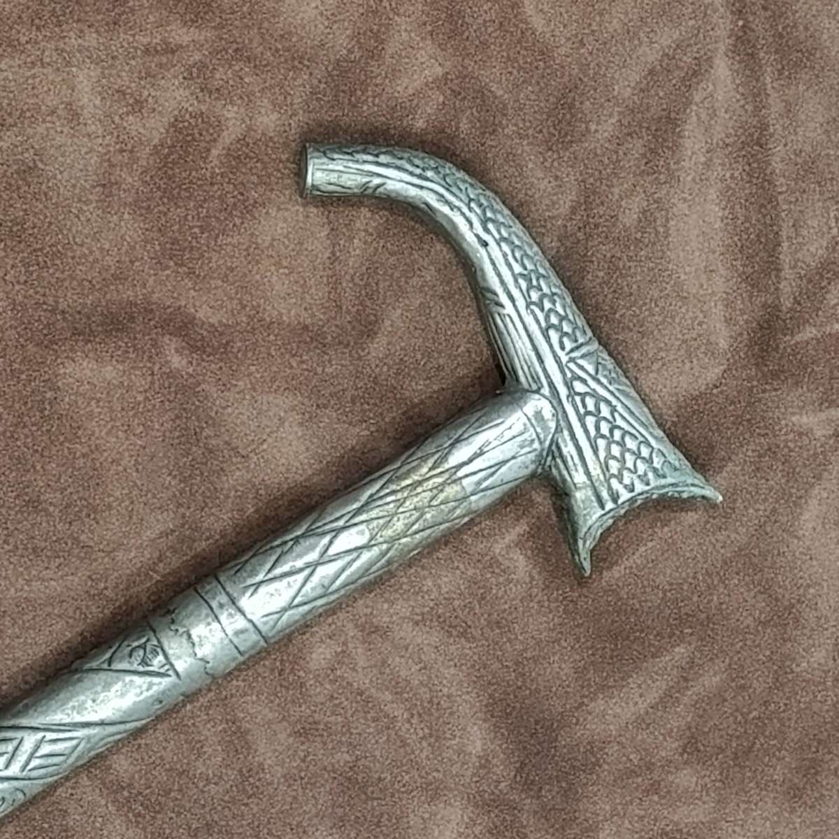 Vintage Islamic all-metal walking stick came