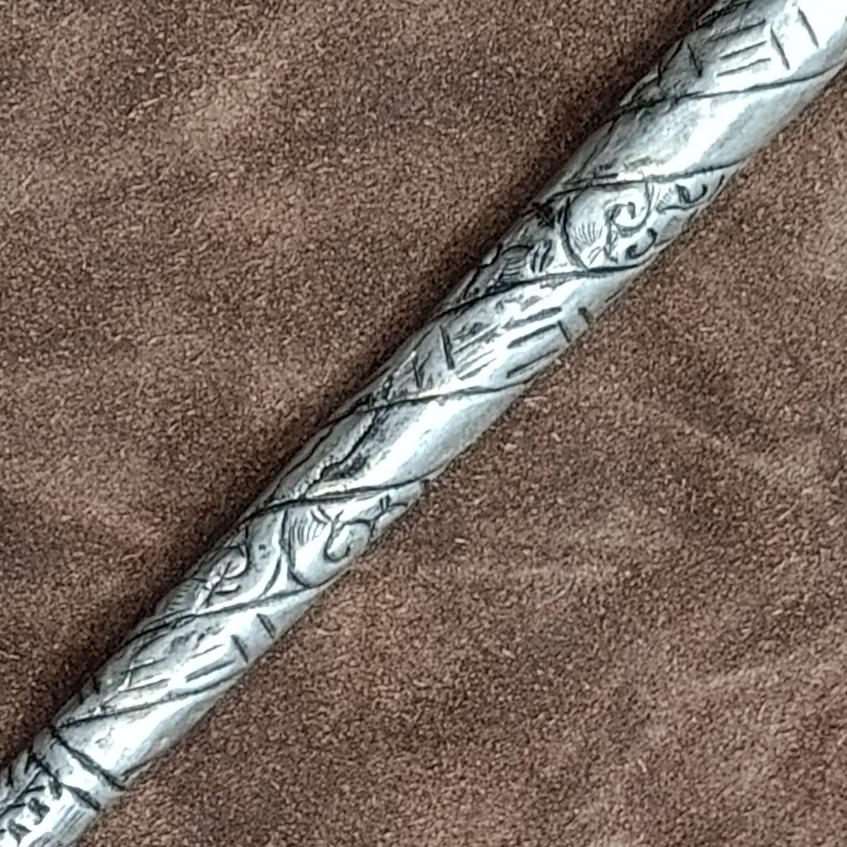 Vintage Islamic all-metal walking stick came