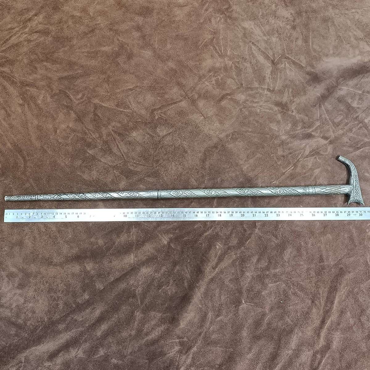 Vintage Islamic all-metal walking stick came