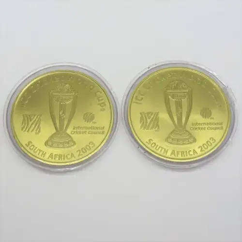 Pair of SA 2003 ICC Cricket world cup medallions