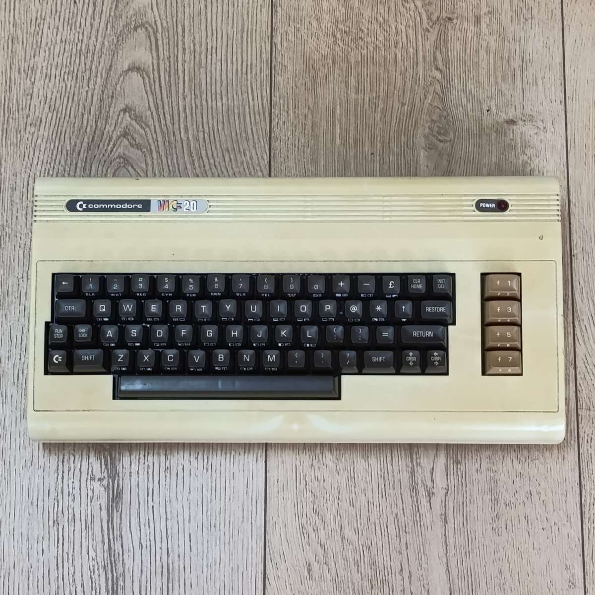 Vintage Commodore Vic - 20 colour computer gaming console with eternal audio input