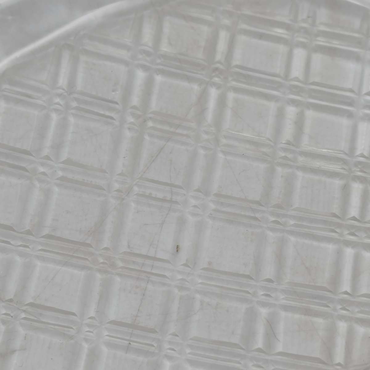 Pair of Vintage Crystal glassware oval platters - some small chips