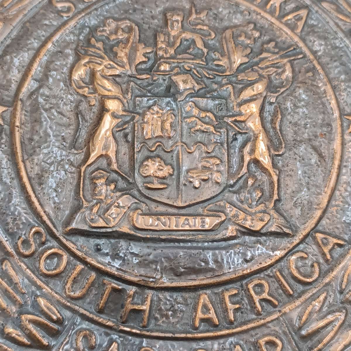 SA Railway Police copper plaque