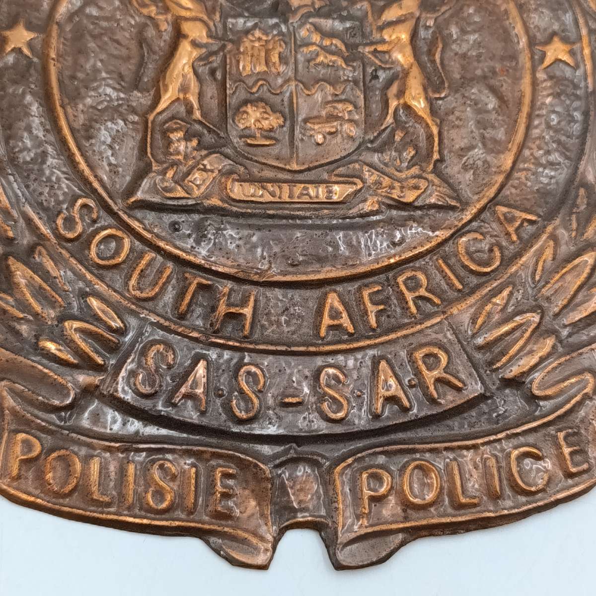 SA Railway Police copper plaque