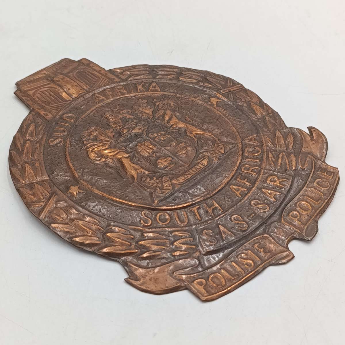 SA Railway Police copper plaque