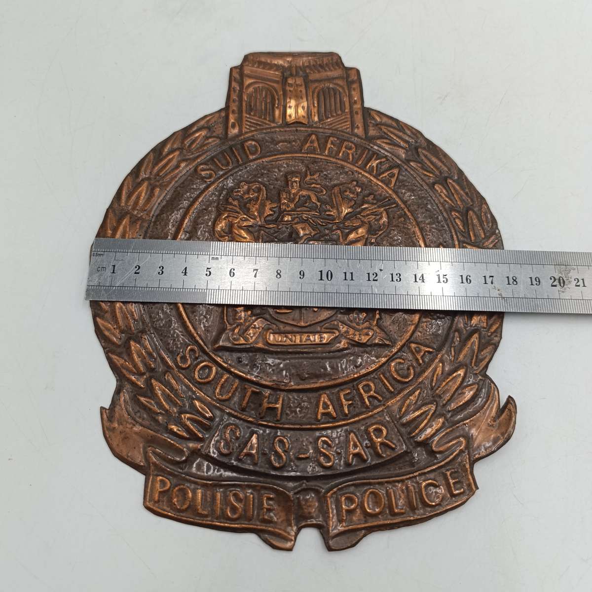 SA Railway Police copper plaque