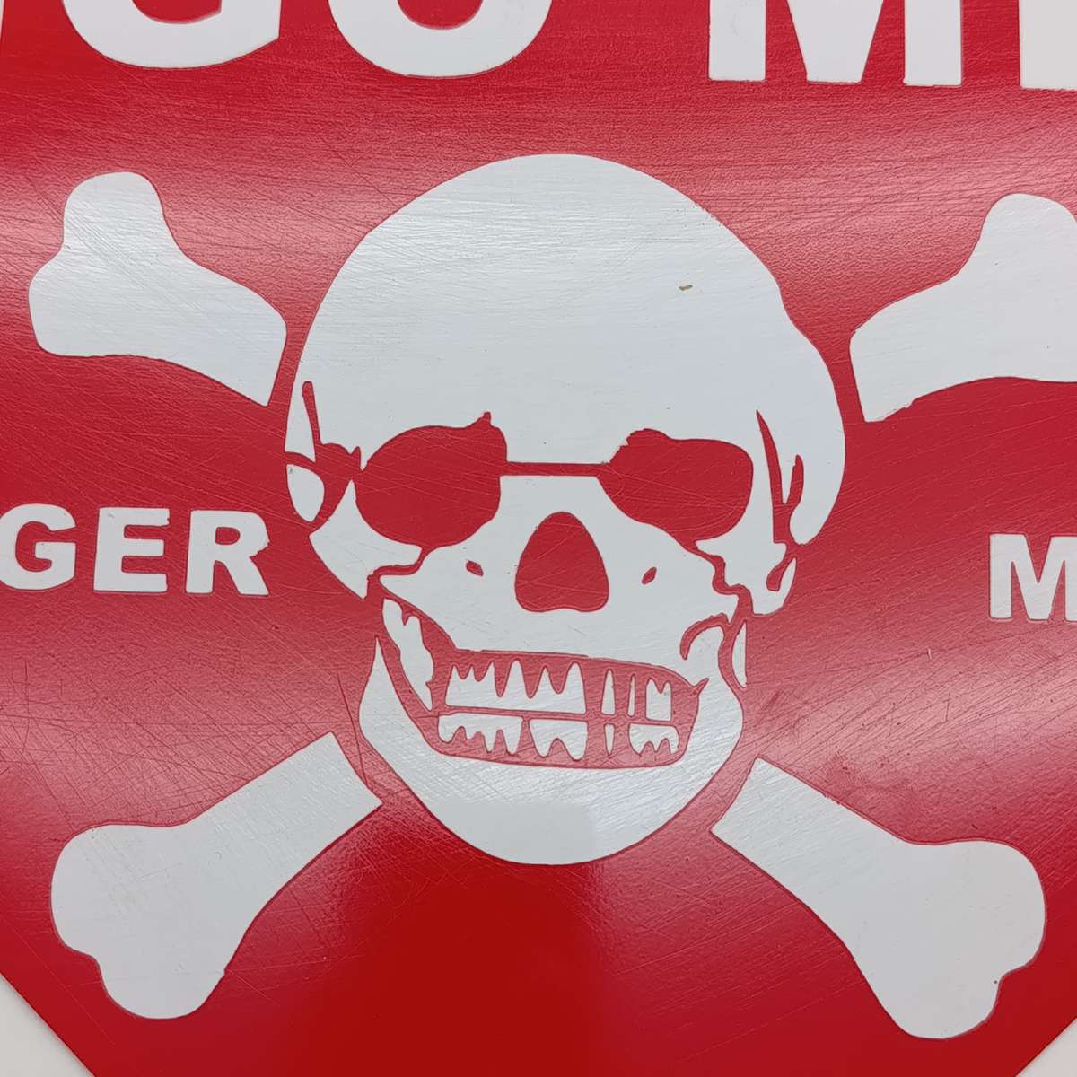 Perigo Minas - Danger Mines sign brought back from Angola