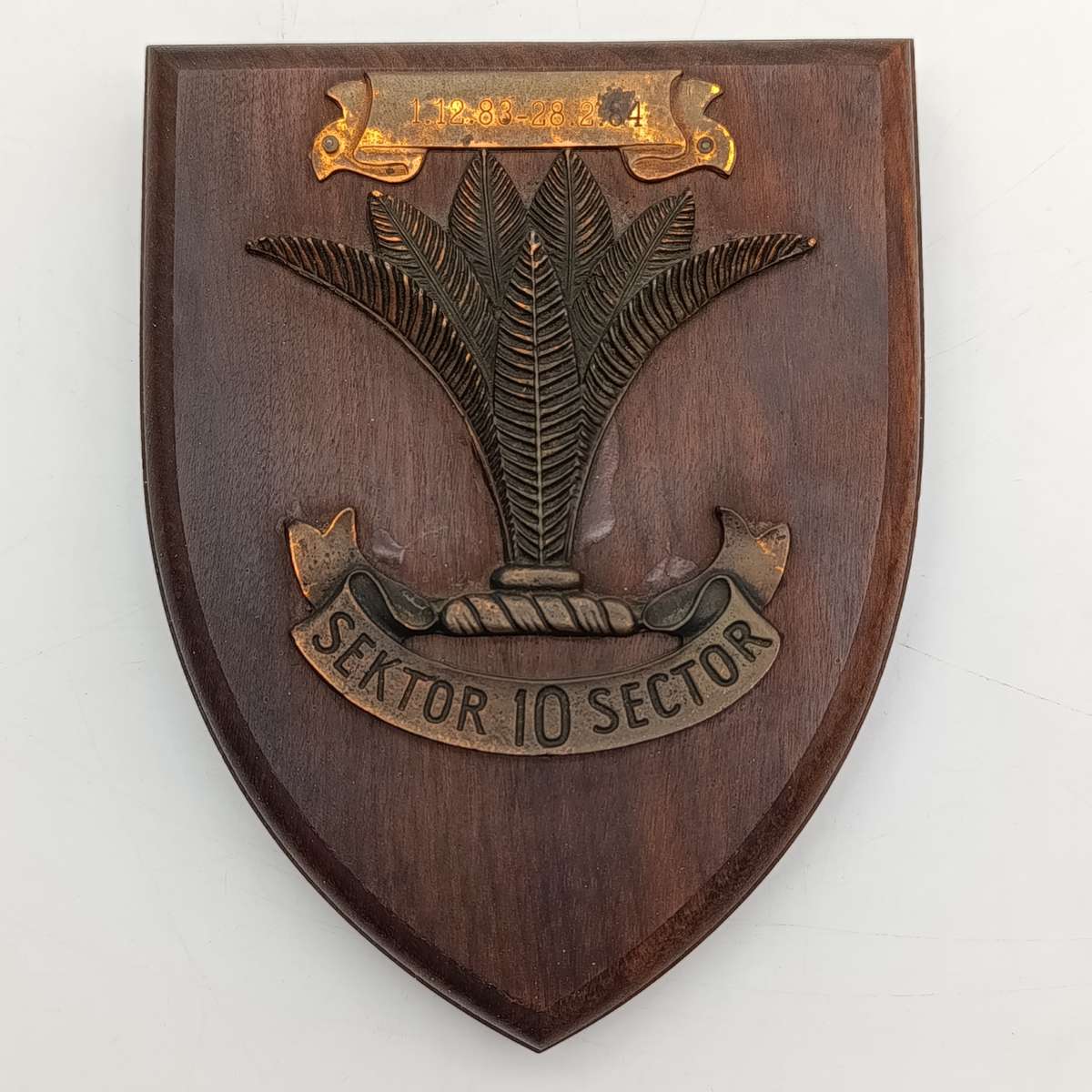 SADF - SWA sector 10 plaque