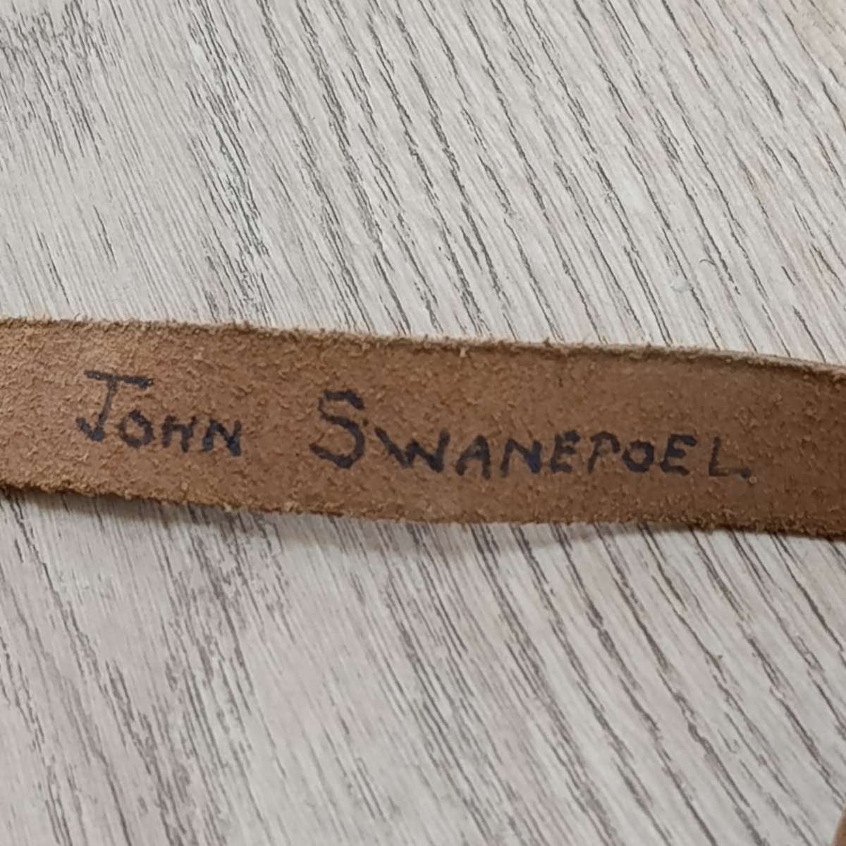 Vintage leather luggage straps