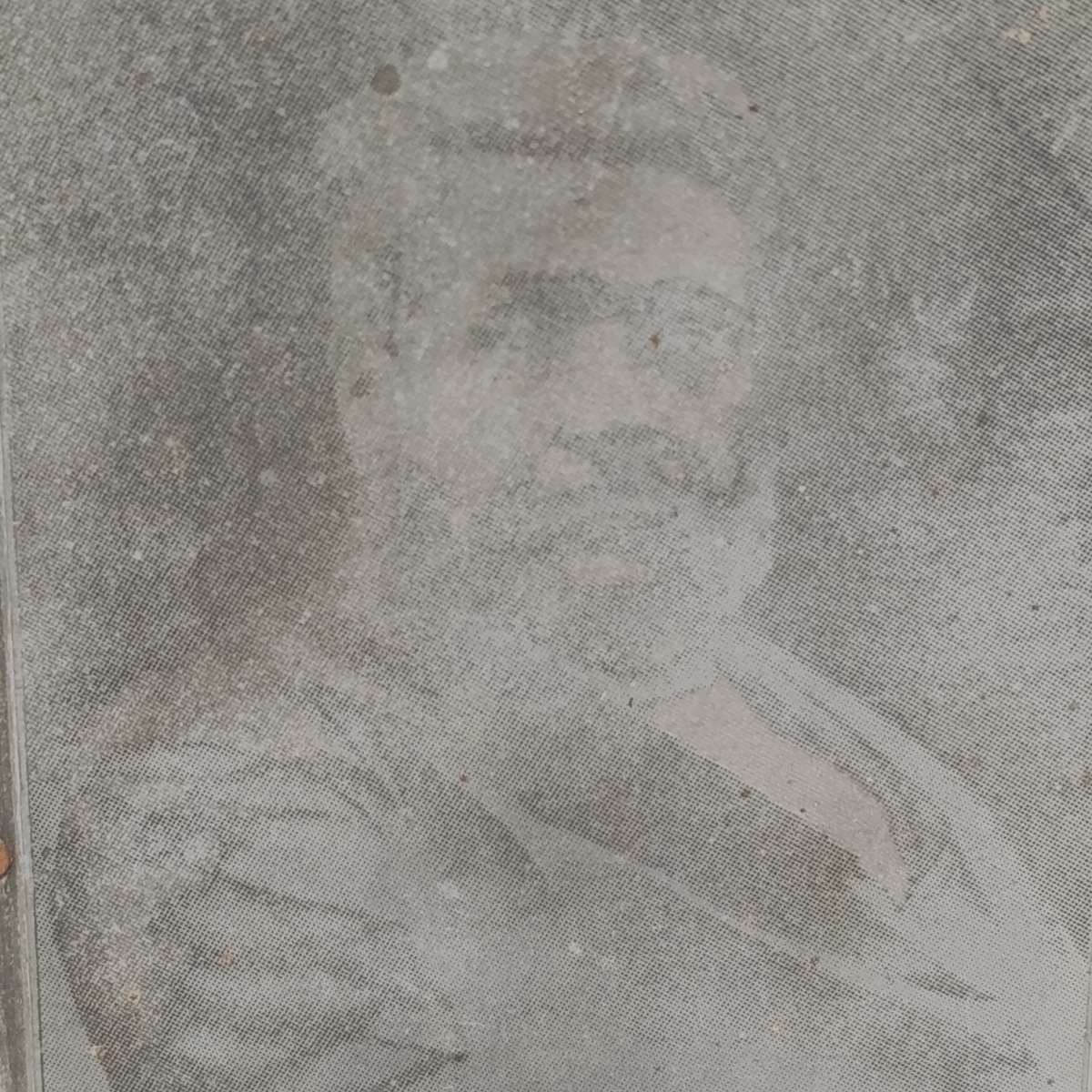 Antique metal photo printing plate