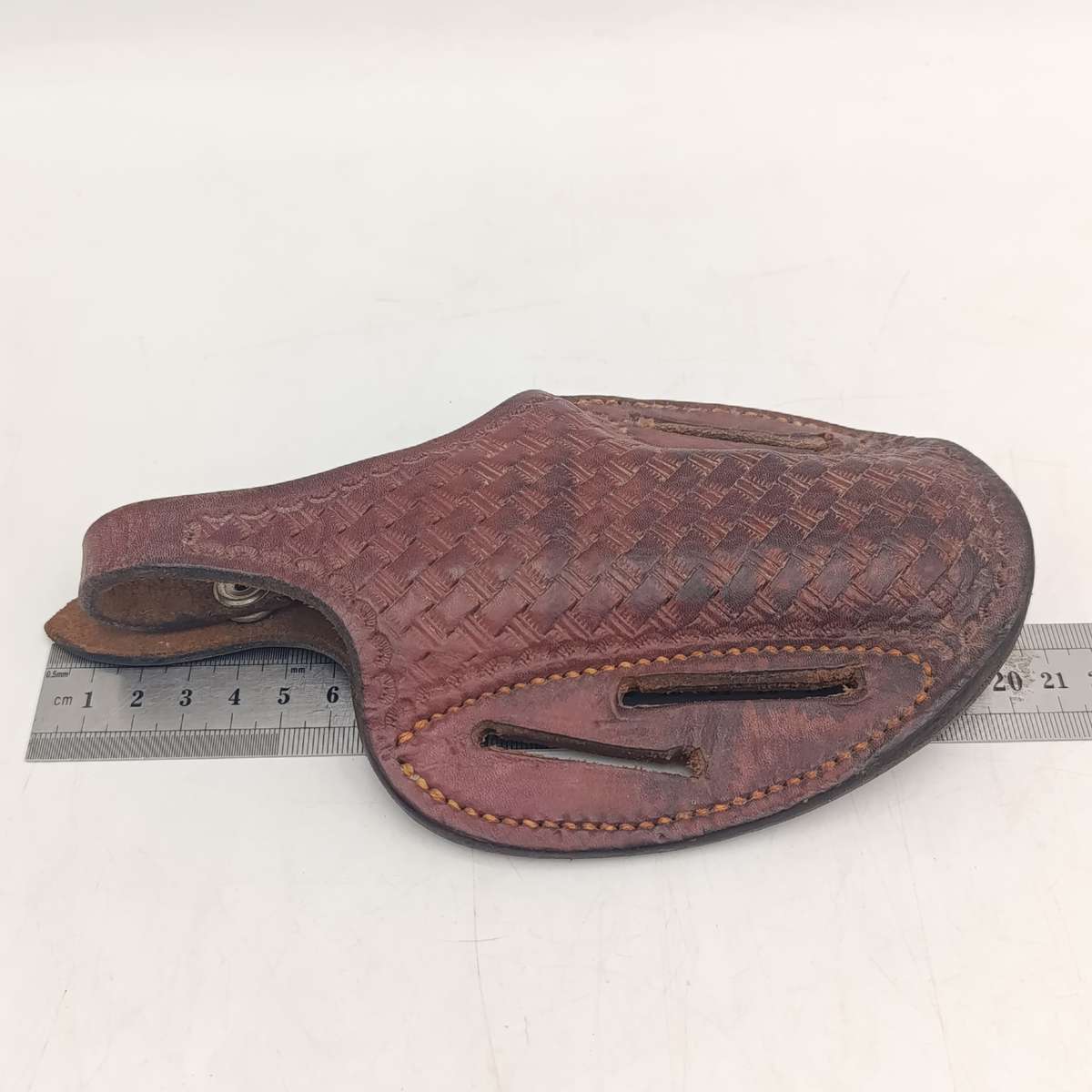 Left handed Leather gun holster for .38 revolver