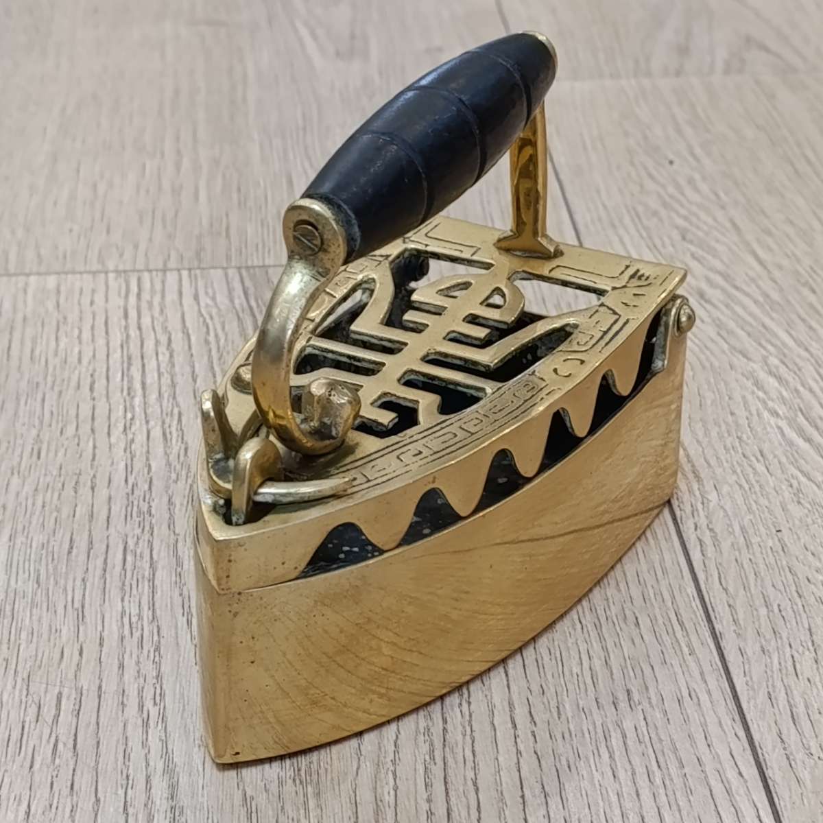 Antique brass sad iron