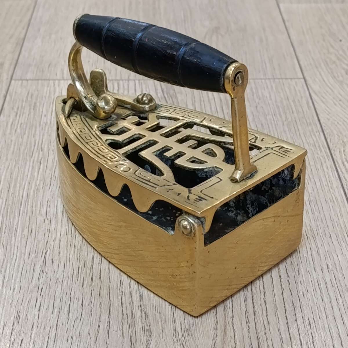 Antique brass sad iron