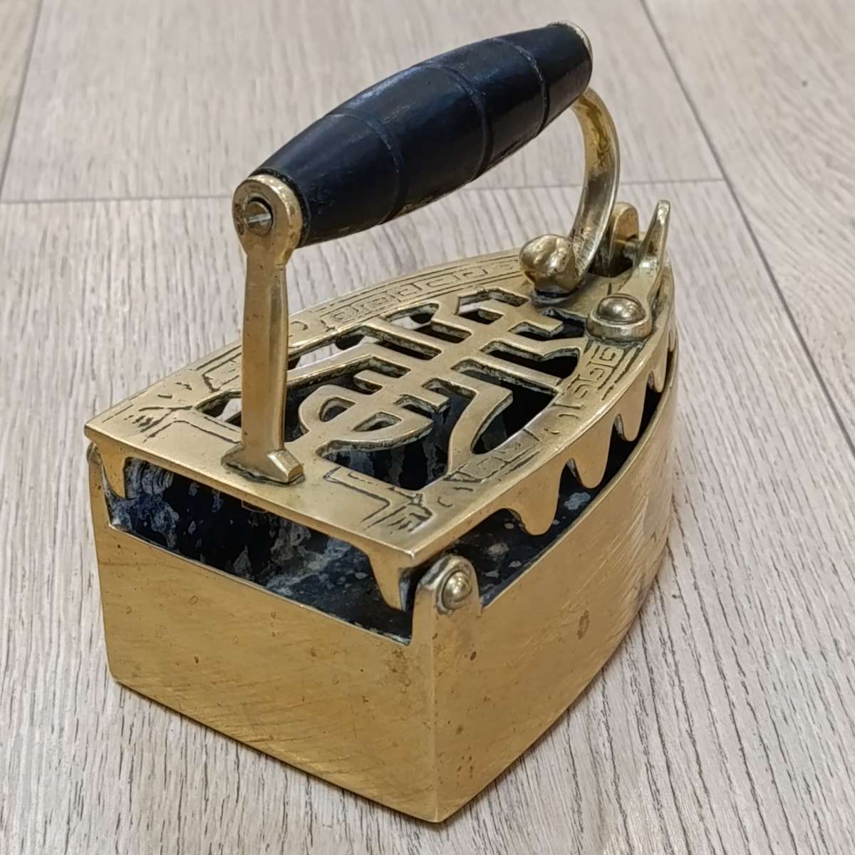 Antique brass sad iron