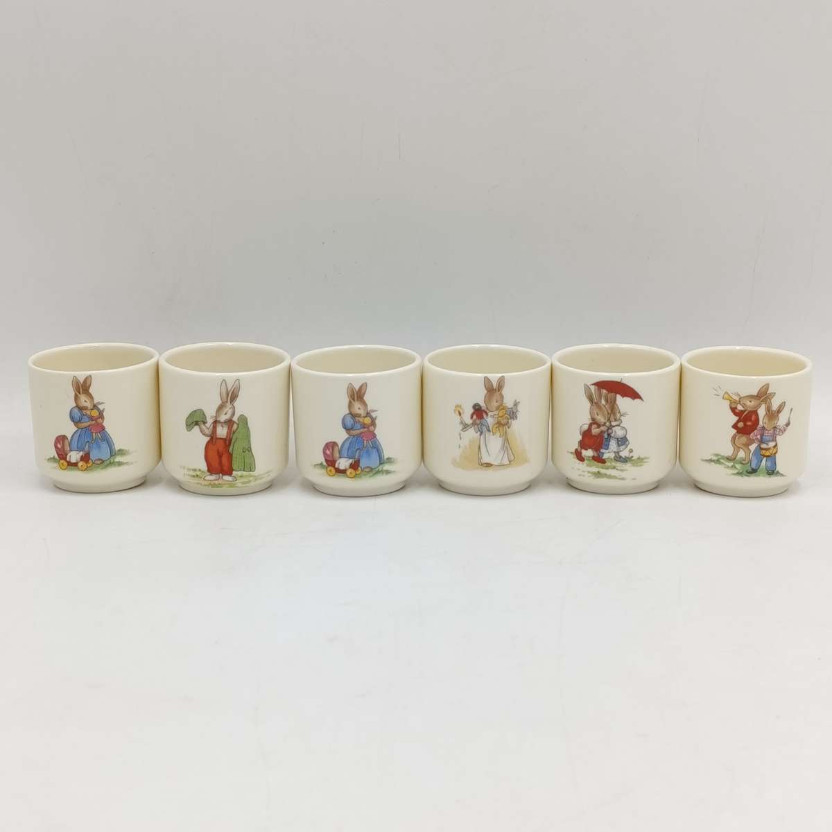 Set of Vintage Royal Doulton bunnykins egg cup holders