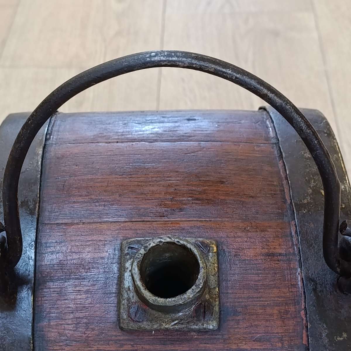 Antique Ox-wagon wooden water barrel - repaired