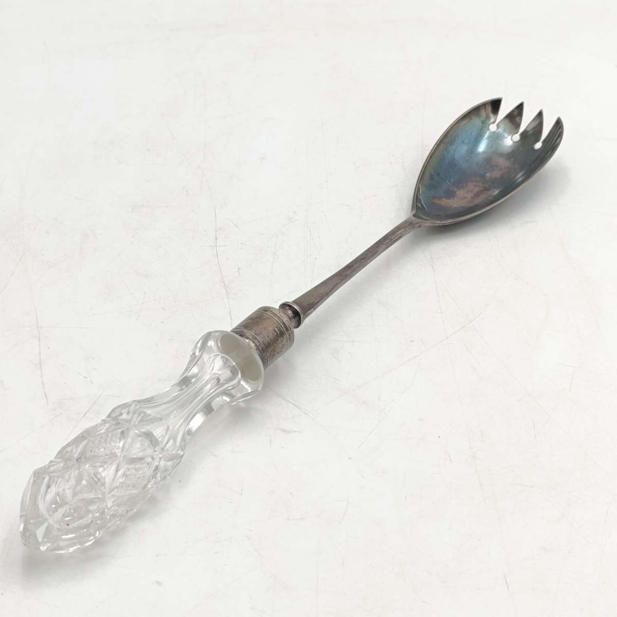 John Sherwood & Sous silverplated salad fork with Beaver mark (made to look like silver lion)